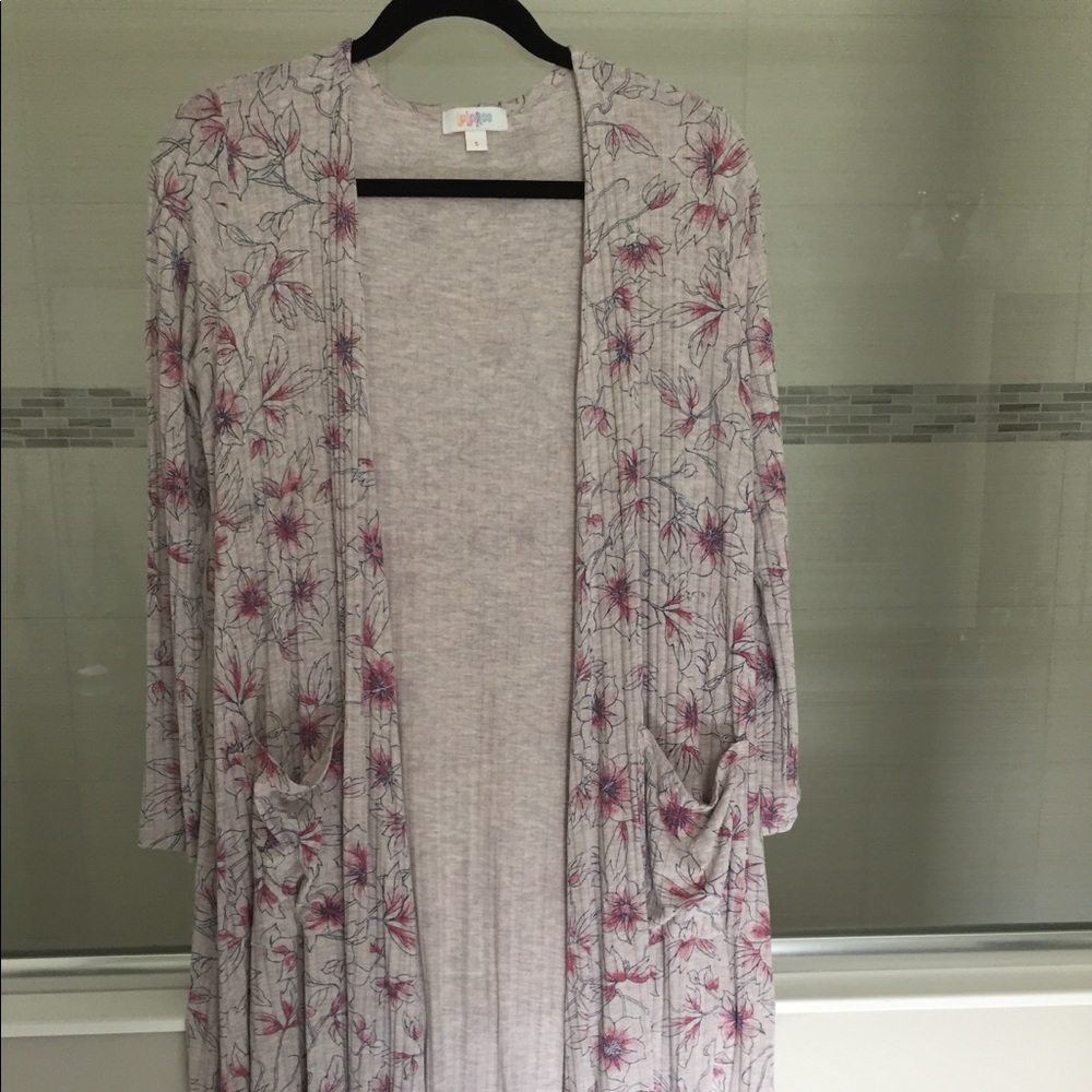 LuLaRoe Medium Floral Long sarah Cardigan